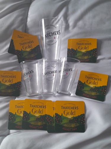 Thatchers cider glasses and - cider,