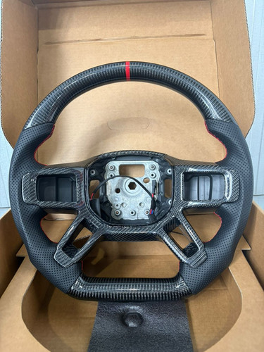 Heated steering wheel carbon - heated,