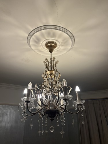 Large antique bronze crystal - antique,