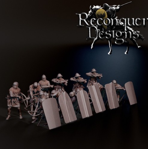 28mm medieval crossbowmen - medieval,