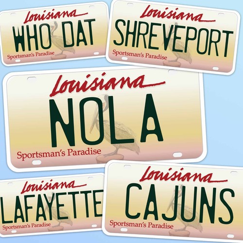 Louisiana license plate bumper - license,
