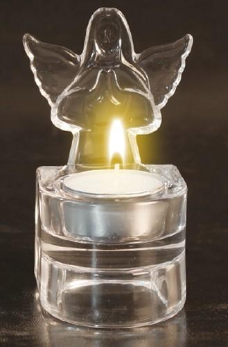 Glass praying angel tea - glass,