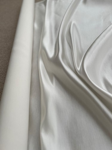 Ivory eco silk linen - silk/linen, satin
