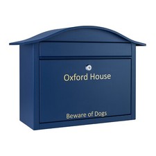 Wall Mounted Letter Box Partridge Outdoor Lockable Oxford Blue