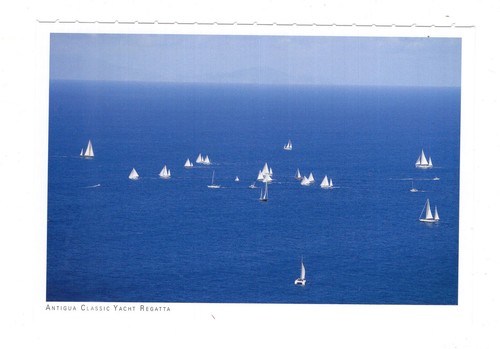 Postcard antigua classic yacht - antigua,