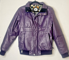 Volcom Purple Leather Jacket