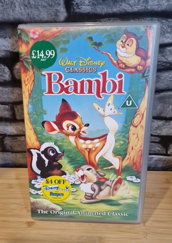 Disney bambi vhs video tape - bambi,