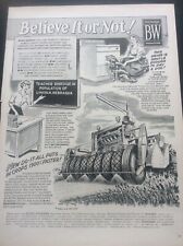 Vintage Original 50s Magazine Advert Advertising Borg Warner Farm Home Equipment