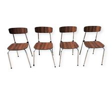 A Set Of Four Vintage Retro Formica Dining Chairs