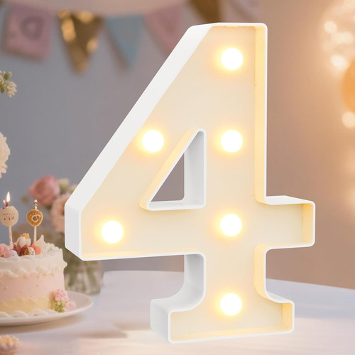 Decorative led light number - light, up