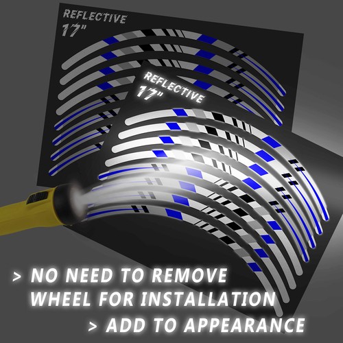 Retroreflective blue color rim - blue,