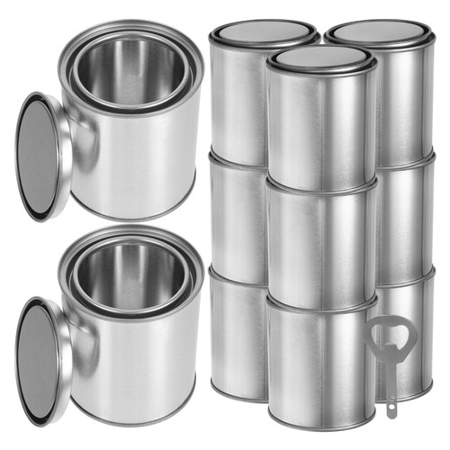 Paint cans with lids tin - paint,