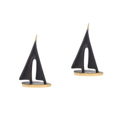  2 Pack Sail Boat Ornament Nautical Wall Hanging Unfinished Statues