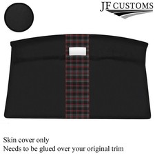 Red stitch tartan front - red,