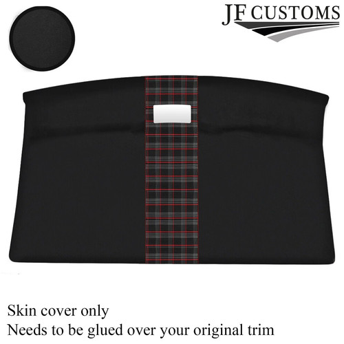 Red stitch tartan front - red,