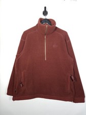 90's Lowe Alpine Aleutian Fleece Jumper Size Large Mens Brown Polartec Half Zip 