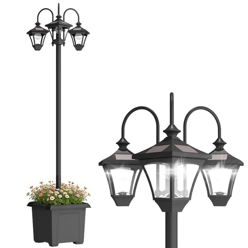 Outsunny solar lamp post - outsunny,