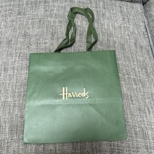 Genuine Original Harrods Green Gift Shopping Bag Medium  25cm x 25cm x 20cm
