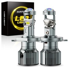 2X H4 12000LM Mini Bi-LED Projector Lens Hi-Lo Beam Kit Bulb Headlight Retrofit