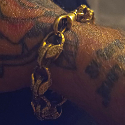 Gold colour chain - gold, link