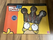 The Simpsons Chess Set Antiqued Metal-Style Boxed Complete
