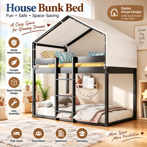 Twin over wood bunk - twin,