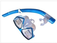 U.S. Divers Tiki Adult Mask And Snorkel Combo Set In Black  New Unboxed 