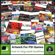 Box Art Artwork Front & Back Rear Inlays Inserts For Sony PS1 Games | LIST 1