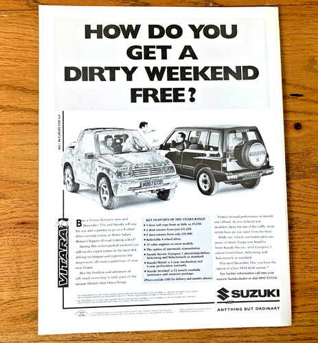 Suzuki vitara dirty weekend - weekend,