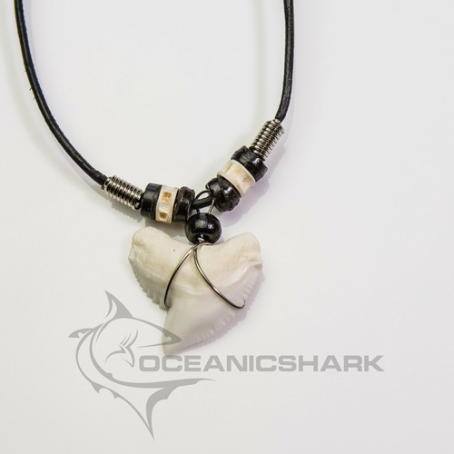 Tiger shark leather - , necklace