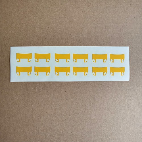 Yellow front end decals - decals, for