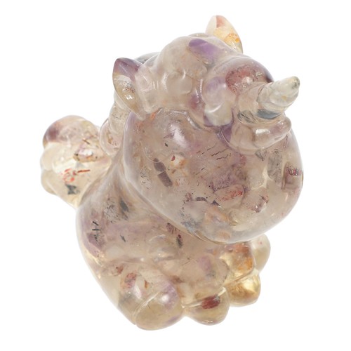 Purple crystal animal figurine - purple,