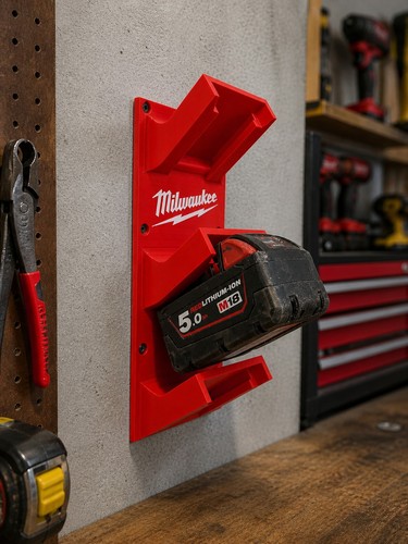 Milwaukee m18 battery wall - 3-battery,