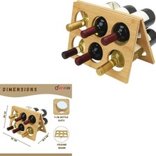 Wooden Wine Rack 2 Tier Free 6