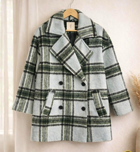 Women grey green check - women’s, grey/green