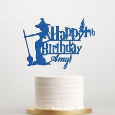  Personalised Custom Witch Cake Topper, Halloween Themed Party Decoration