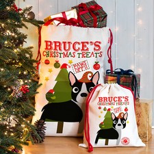 Boston Terrier Christmas Sack