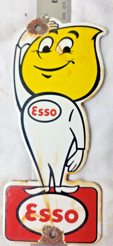 Vintage esso porcelain sign - 8",