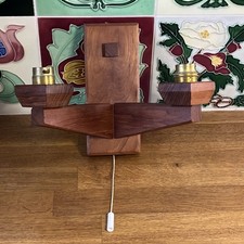 Vintage MCM wooden Wall Light