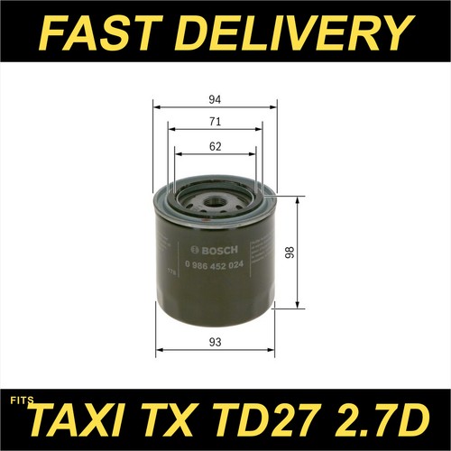 Bosch oil filter fits taxi - fits, tx