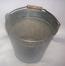 galvanised bucket pail planter