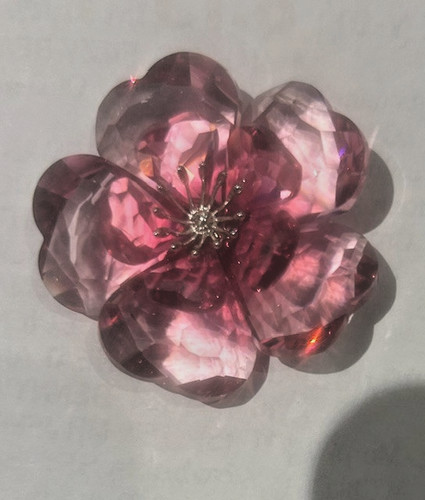 Swarovski crystal red flower - swarovski,