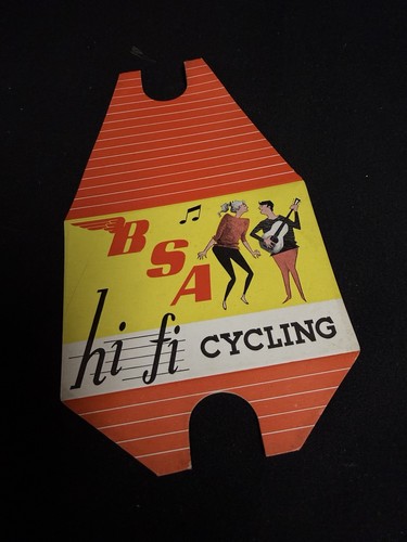 Vintage bsa cycling card - cycling,
