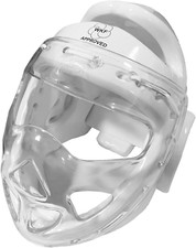 WKF Karate Approved Head Guard White (Competition Helmet Protection)
