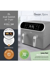 Swan  8L Dual Basket Air Fryer