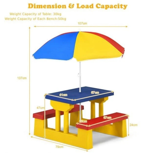 Costway kids picnic - kids, table