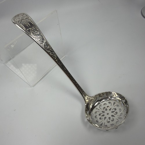 Solid silver sifter spoon - silver,