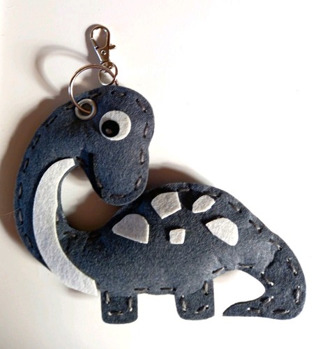 Grey felt brontosaurus - grey,