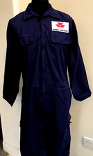 Massey Ferguson Badged Zip Front Navy Boiler Suit Overalls Size XL 46-48" Chest