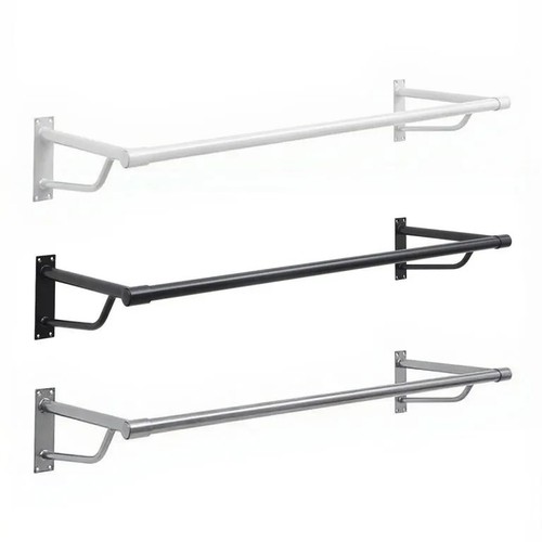 Wall mounted clothes - mounted, rail